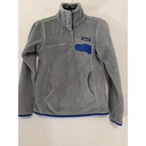 Patagonia Synchilla T-Snap Fleece Pullover Jacket Polartec Gray Womens XXS